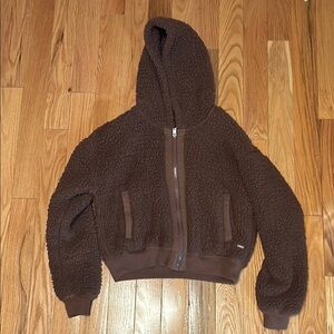 Hollister Brown Sherpa Jacket